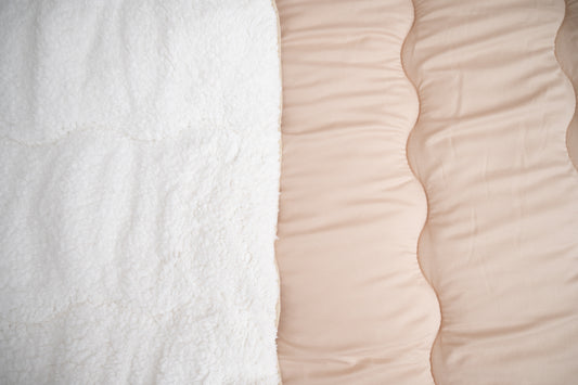 Bračni jorgan s krznom, roze boja