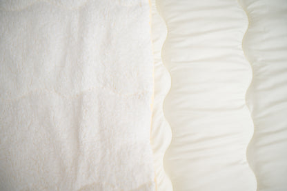 Bračni jorgan s krznom, bež boja